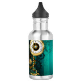 Steampunk-sieraden Horloge op een groene achtergro Waterfles (Links)