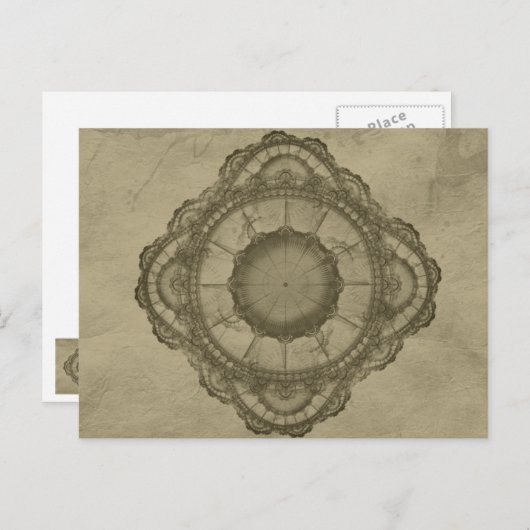 Steampunk-sierkunst Briefkaart (Voorkant / Achterkant)