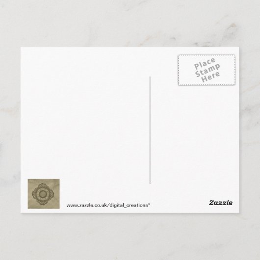 Steampunk-sierkunst Briefkaart (Achterkant)