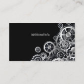 Steampunk Silver Gears 3 Visitekaartje (Achterkant)