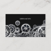Steampunk Silver Gears 5 Visitekaartje (Achterkant)