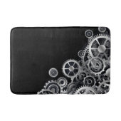 Steampunk Silver Gears Badmat (Voorkant)