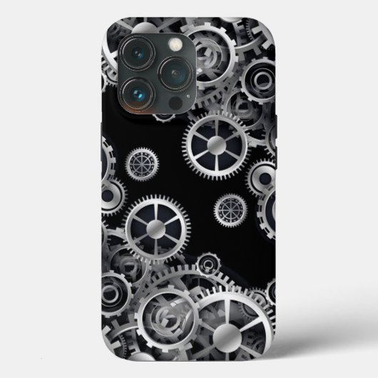 Steampunk Silver Gears Case-Mate iPhone Case (Achterkant)
