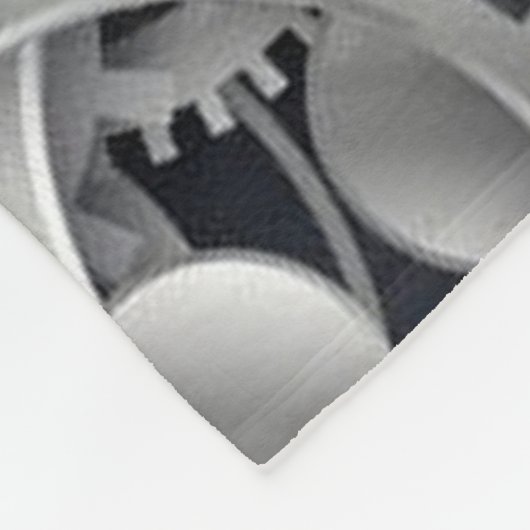 Steampunk Silver Gears Fleece Deken (Hoek)