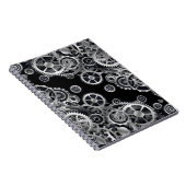 Steampunk Silver Gears-laptop Notitieboek (Rechterzijde)