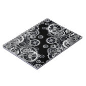 Steampunk Silver Gears-laptop Notitieboek (Linkerzijde)