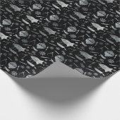 Steampunk Silver Zinc Airships Cadeaupapier (Hoek)