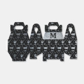 Steampunk Silver Zinc Airships Monogram Gable Bedankdoosjes (Uitgevouwen)