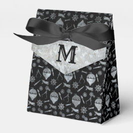 Steampunk Silver Zinc Balloons Aangepast monogram Bedankdoosjes