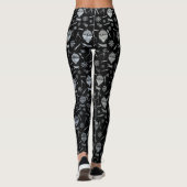 Steampunk Silver Zinc Hot Air-ballonnen Leggings (Achterkant)