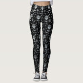 Steampunk Silver Zinc Hot Air-ballonnen Leggings (Voorkant)