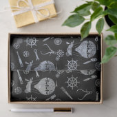 Steampunk Silver Zinc Hot Air-ballonnen Tissuepapier (Geschenk)