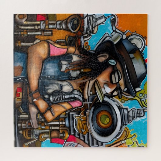 Steampunk Singer in Dreamweaver Legpuzzel (Horizontaal)