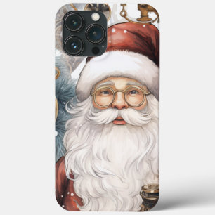 Steampunk Sinterklaas Klok Werk en Sneeuwbomen Case-Mate iPhone Case