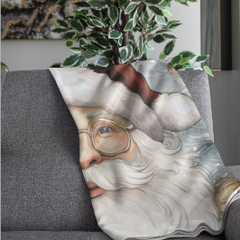 Steampunk Sinterklaas Klok Werk en Sneeuwbomen Sherpa Deken