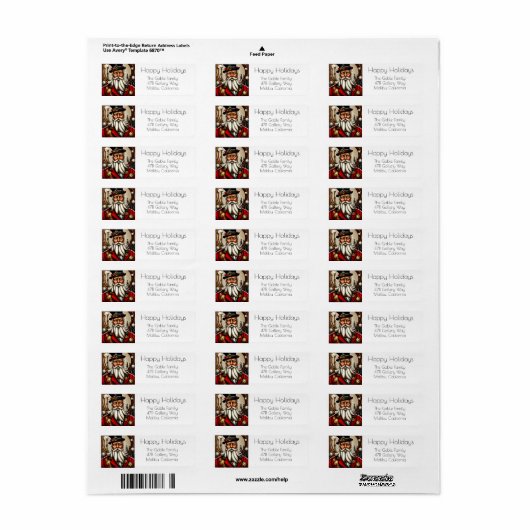 Steampunk Sinterklaas Retouradres Etiket (Full Sheet)