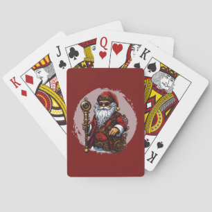 Steampunk Sinterklaas  Retro Style Pokerkaarten