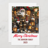 Steampunk Sinterklaas - Vrolijk Kerstfeest Feestdagenkaart (Voorkant / Achterkant)