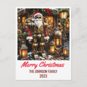 Steampunk Sinterklaas - Vrolijk Kerstfeest Feestdagenkaart (Voorkant)