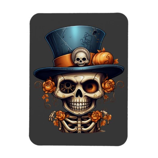 steampunk-skeletmagneet magneet (Verticaal)