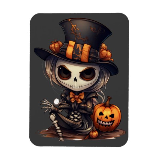 steampunk-skeletmagneet magneet (Verticaal)