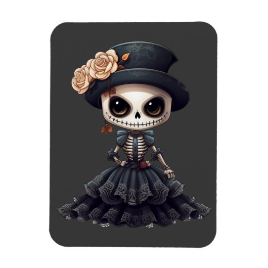 steampunk-skeletmagneet magneet (Verticaal)