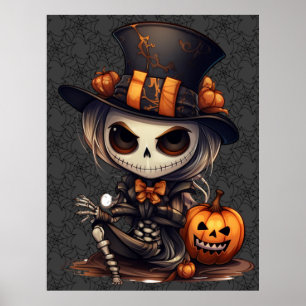 Steampunk Skeleton Art Poster