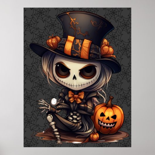 Steampunk Skeleton Art Poster (Voorkant)