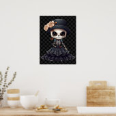 Steampunk Skeleton Art Poster (Keuken)