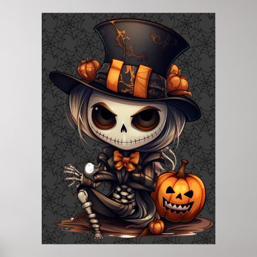 Steampunk Skeleton Art Poster (Voorkant)