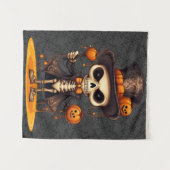 Steampunk Skeleton Art Tapestry Wandkleed (Voorkant (horizontaal))