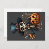 Steampunk Skeleton Briefkaart (Voorkant / Achterkant)