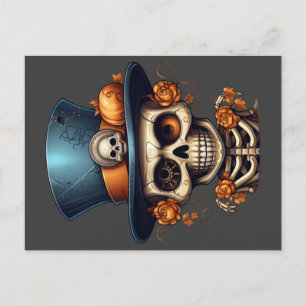 Steampunk Skeleton Briefkaart