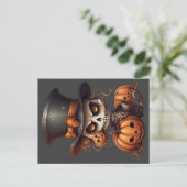 Steampunk Skeleton Briefkaart (Staand voorkant)
