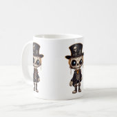 Steampunk Skeleton Mok (Voorkant links)