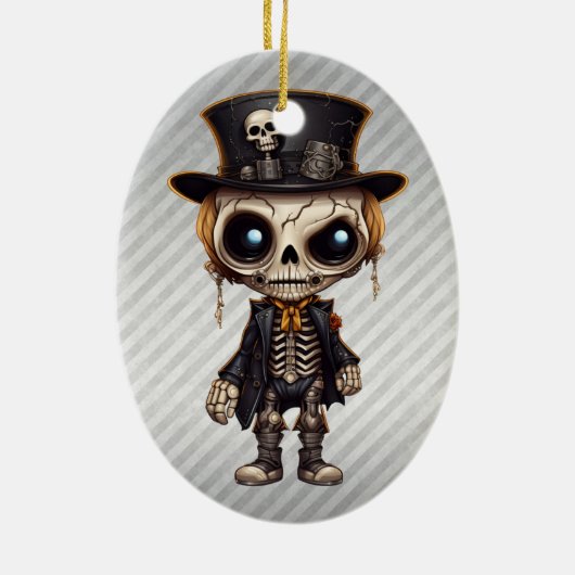 Steampunk Skeleton Ornament (Achterkant)