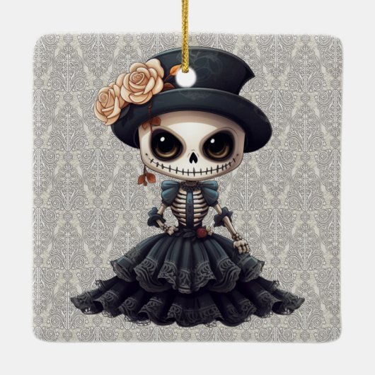 Steampunk Skeleton Ornament (Achterkant)
