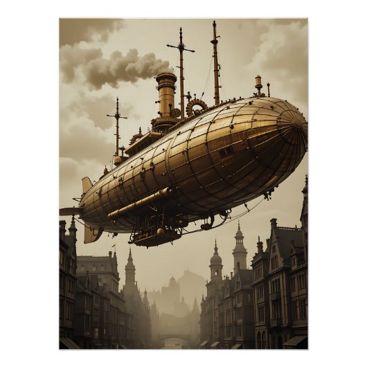 Steampunk Skies: Victorian Adventure Perfect Poster (Voorkant)
