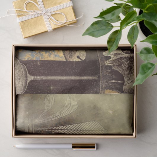 SteamPunk-Skull-Butterfly-Papier Mousseline Tissuepapier (Geschenk)