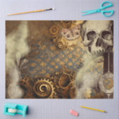 SteamPunk-Skull-Butterfly-Papier Mousseline Tissuepapier (Craft)