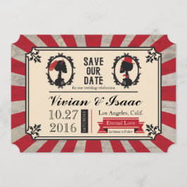 Steampunk Skull Cameo Wedding Bewaar de datums Save The Date