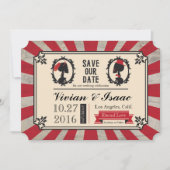 Steampunk Skull Cameo Wedding Bewaar de datums Save The Date (Voorkant)