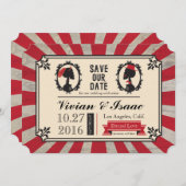 Steampunk Skull Cameo Wedding Bewaar de datums Save The Date (Voorkant / Achterkant)
