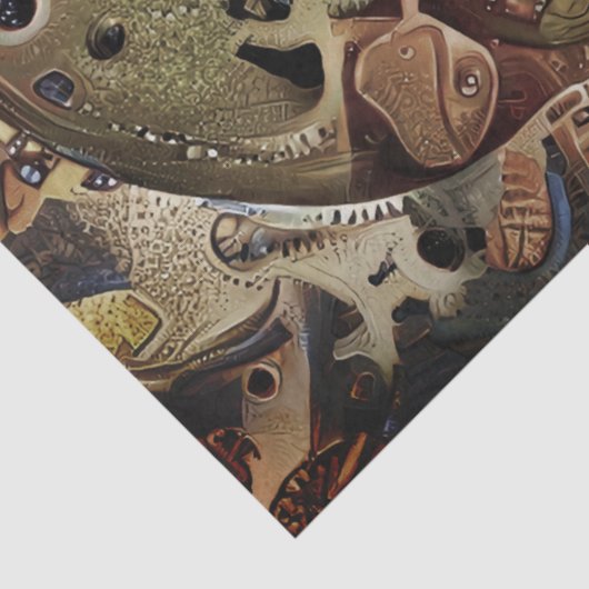 Steampunk Skull Decoupage Tissue Paper Tissuepapier (Detail)