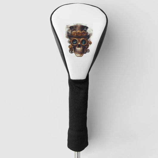 Steampunk Skull Engine Golfheadcover (Voorkant)