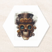 Steampunk Skull Engine Kartonnen Onderzetters (Voorkant)