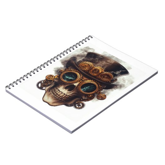 Steampunk Skull Engine Notitieboek (Linkerzijde)