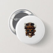 Steampunk Skull Engine Ronde Button 5,7 Cm (Voorkant /achterkant)