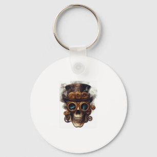 Steampunk Skull Engine Sleutelhanger