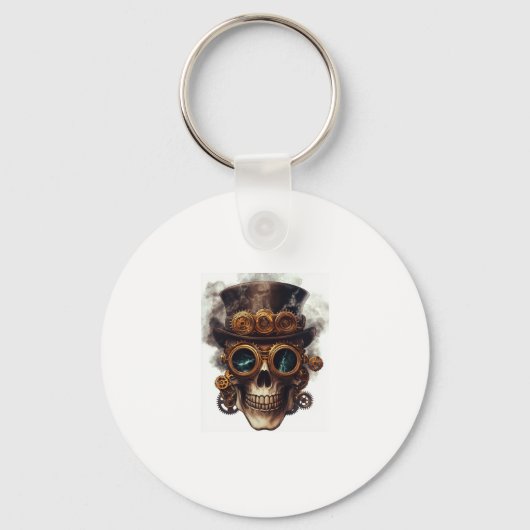 Steampunk Skull Engine Sleutelhanger (Voorkant)